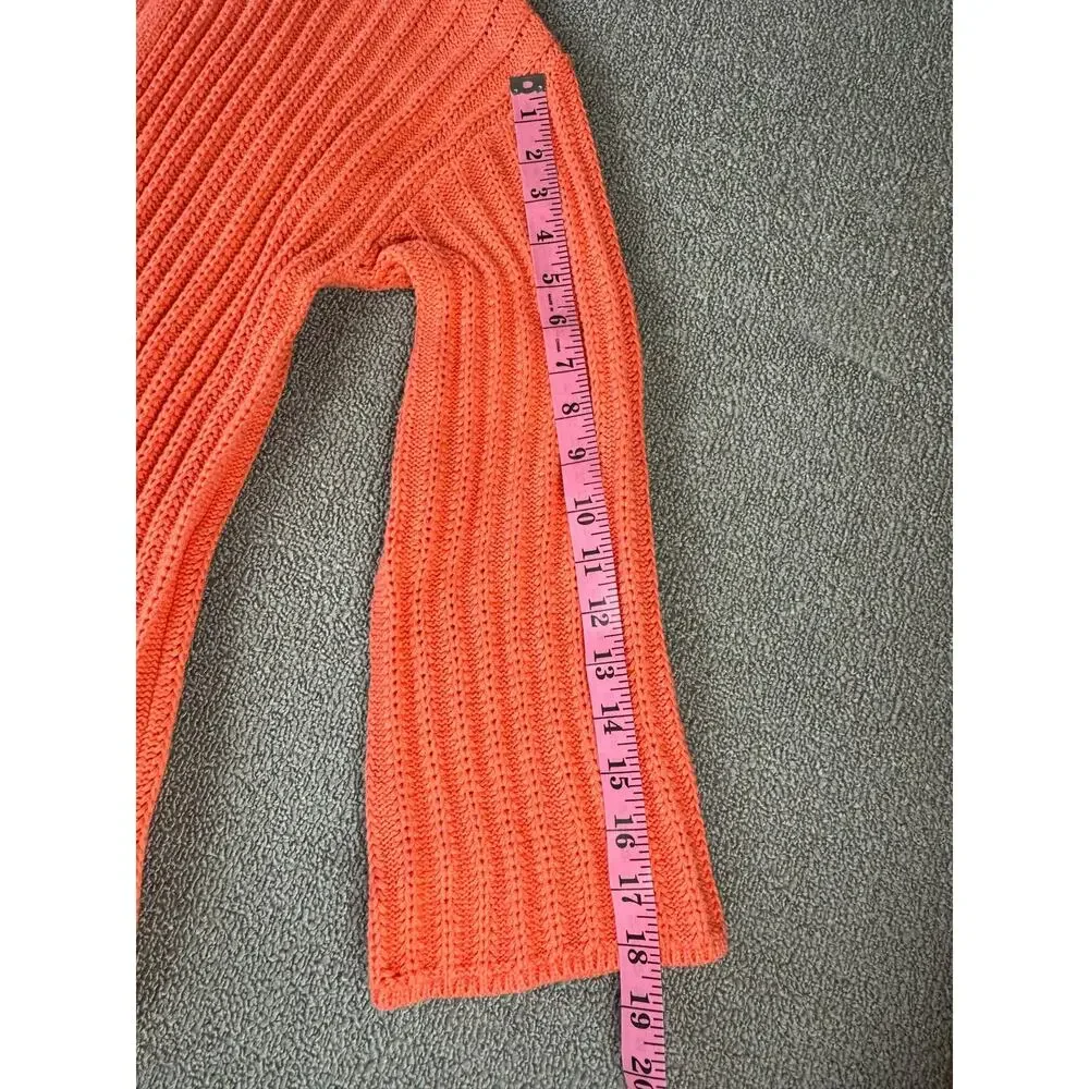 NWT American Eagle Cardigan Sweater Open Front Knit Coral Size Medium